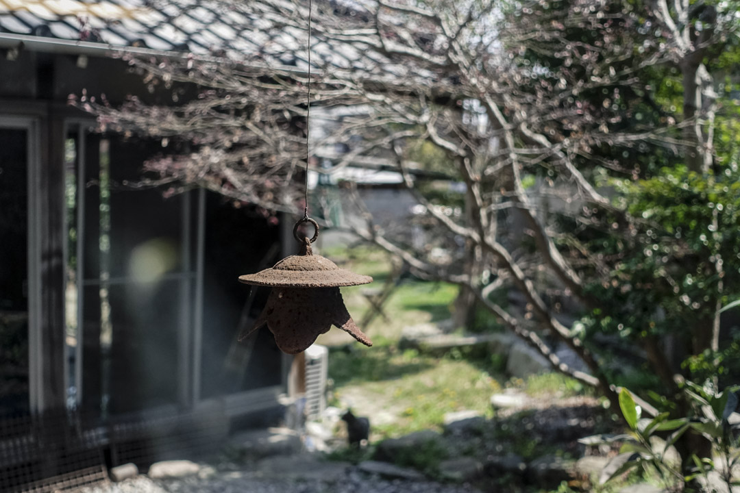 天氣好時，慎太郎會在庭園內掛起吊床，讓訪客小息。