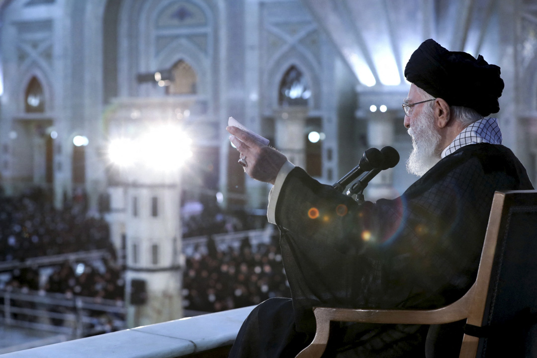 2022年6月4日，伊朗最高領袖哈梅內伊（Ayatollah Ali Khamenei）發表講話。