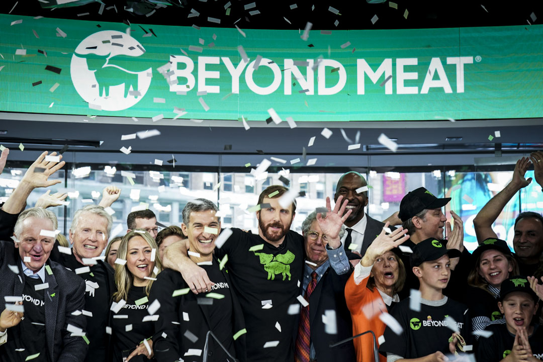  2019年5月2日，Beyond Meat 作为培植肉第一股在美国纳斯达克上市。