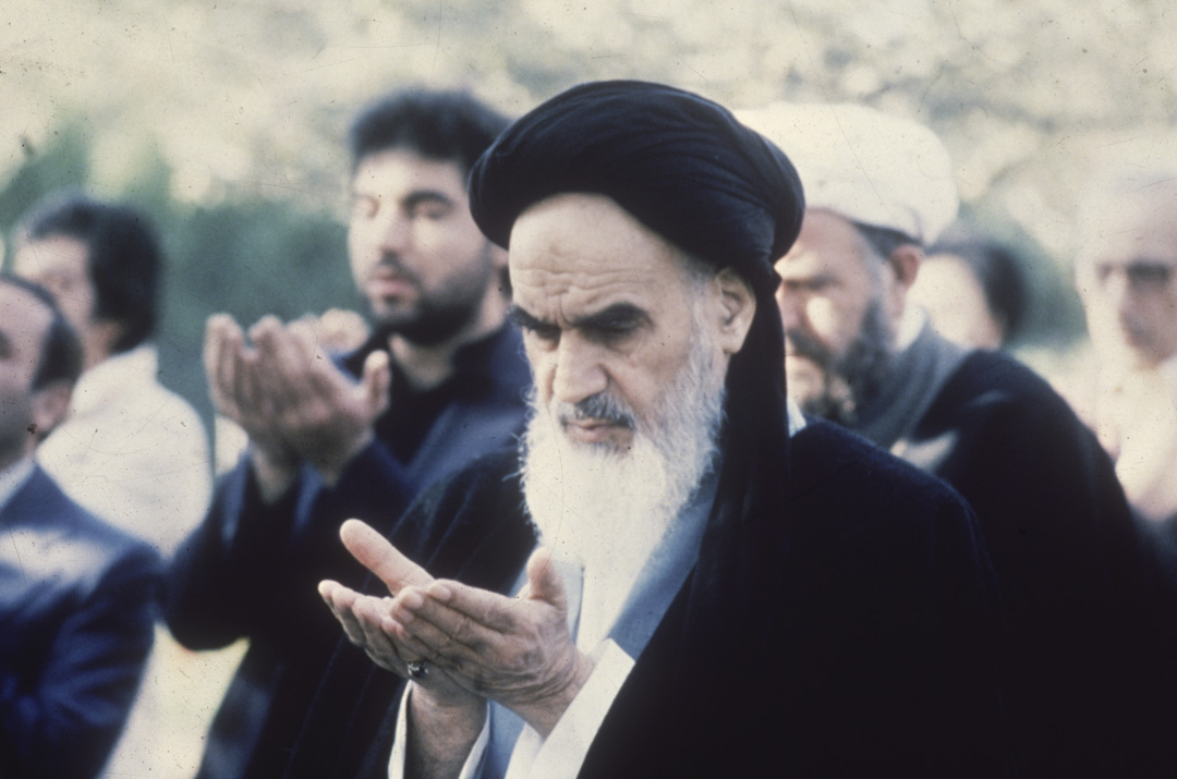 1978年，伊朗最高領袖霍梅尼（Ayatollah Ruhollah Khomeini ）。