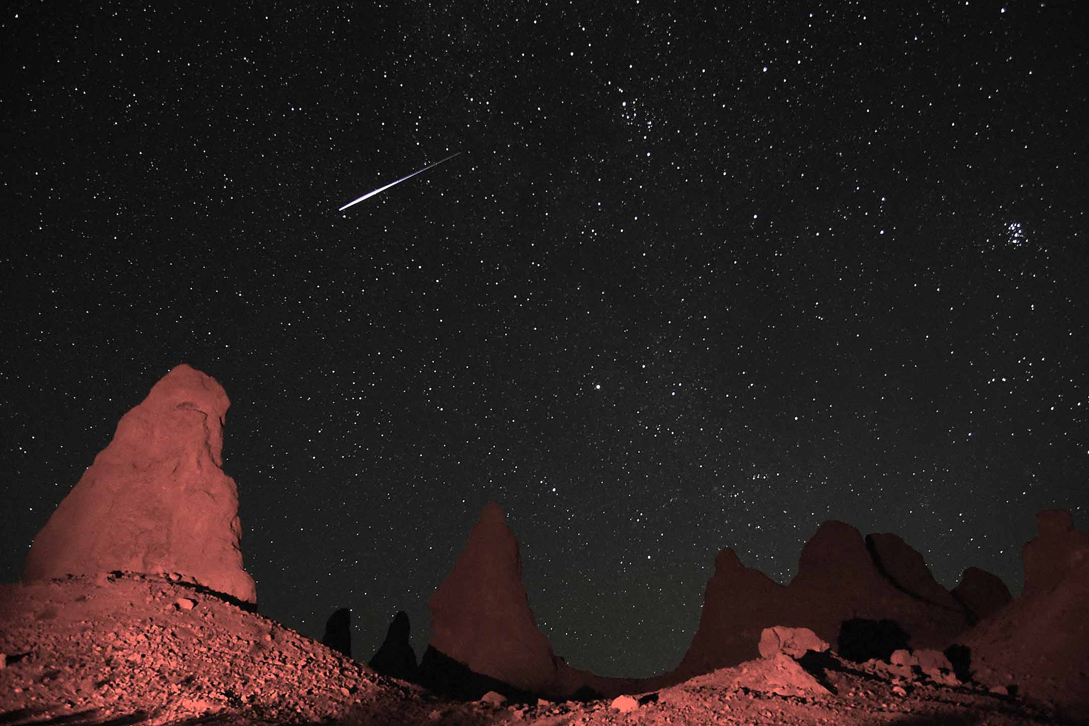 2019年8月2日，美国加利福尼亚州，英仙座流星雨。