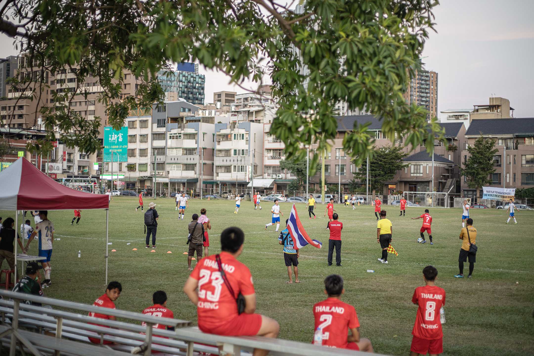 2022年10月31日，台中，移工世界杯。