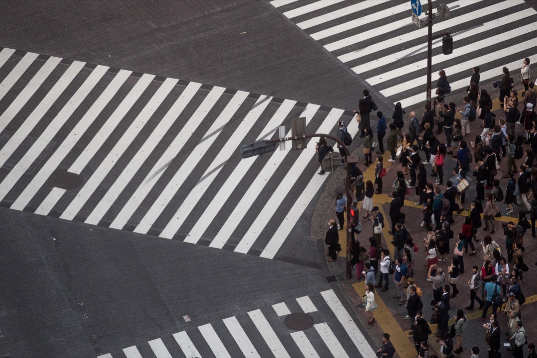 2015年10月，日本东京涉谷的一个十字路口。