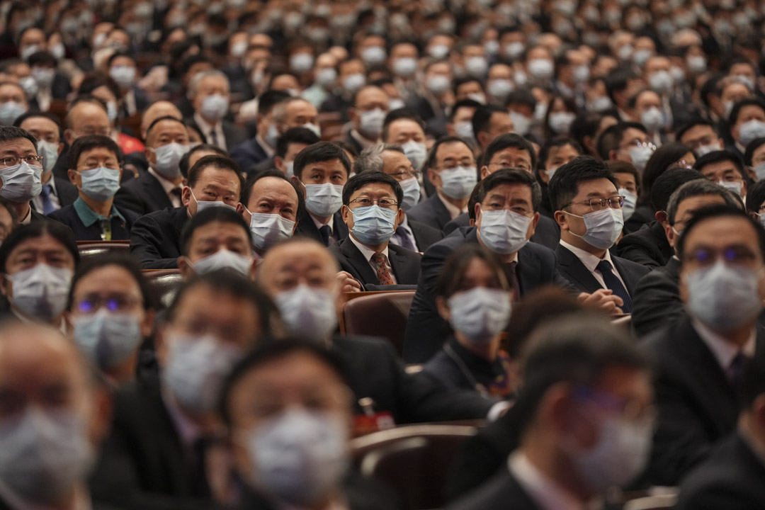 2023年3月11日，第十四届全国人大代表出席两会会议。