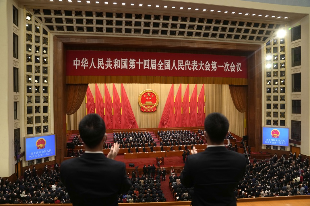 2023年3月12日，中国北京，第十四届全国人民代表大会在人民大会堂举行。