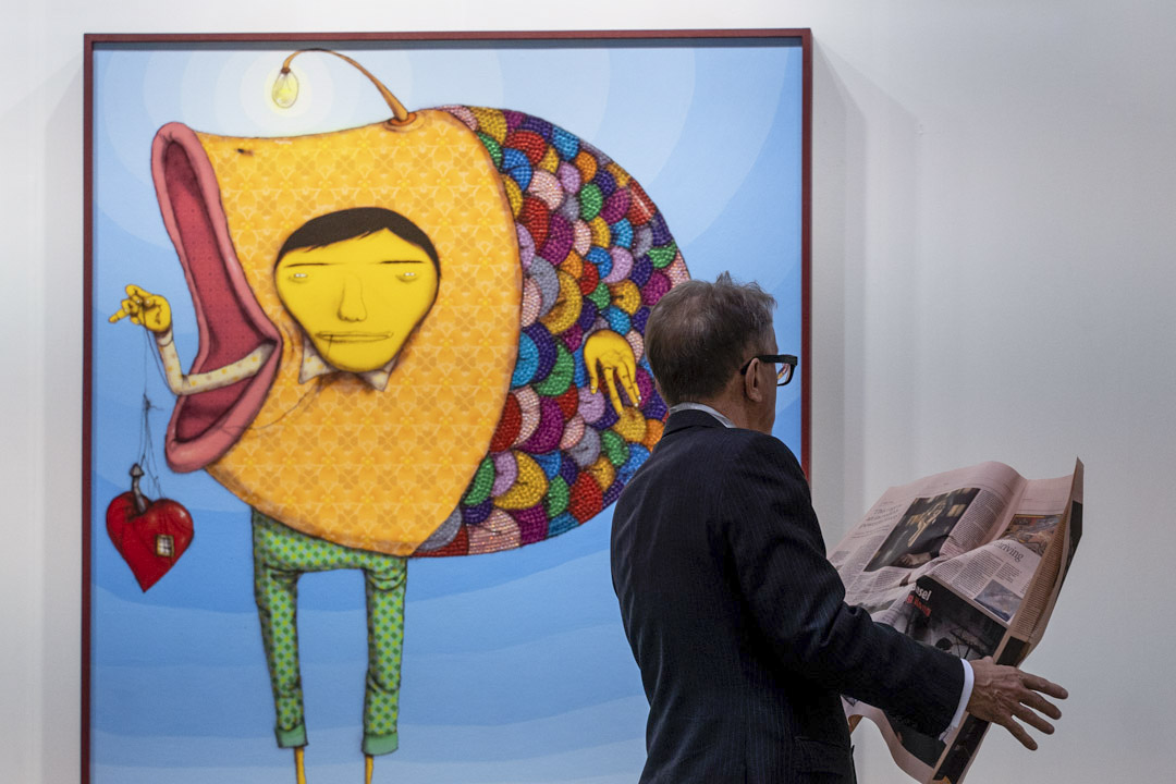 OSGEMEOS《The man who fished his own heart, 2022》。