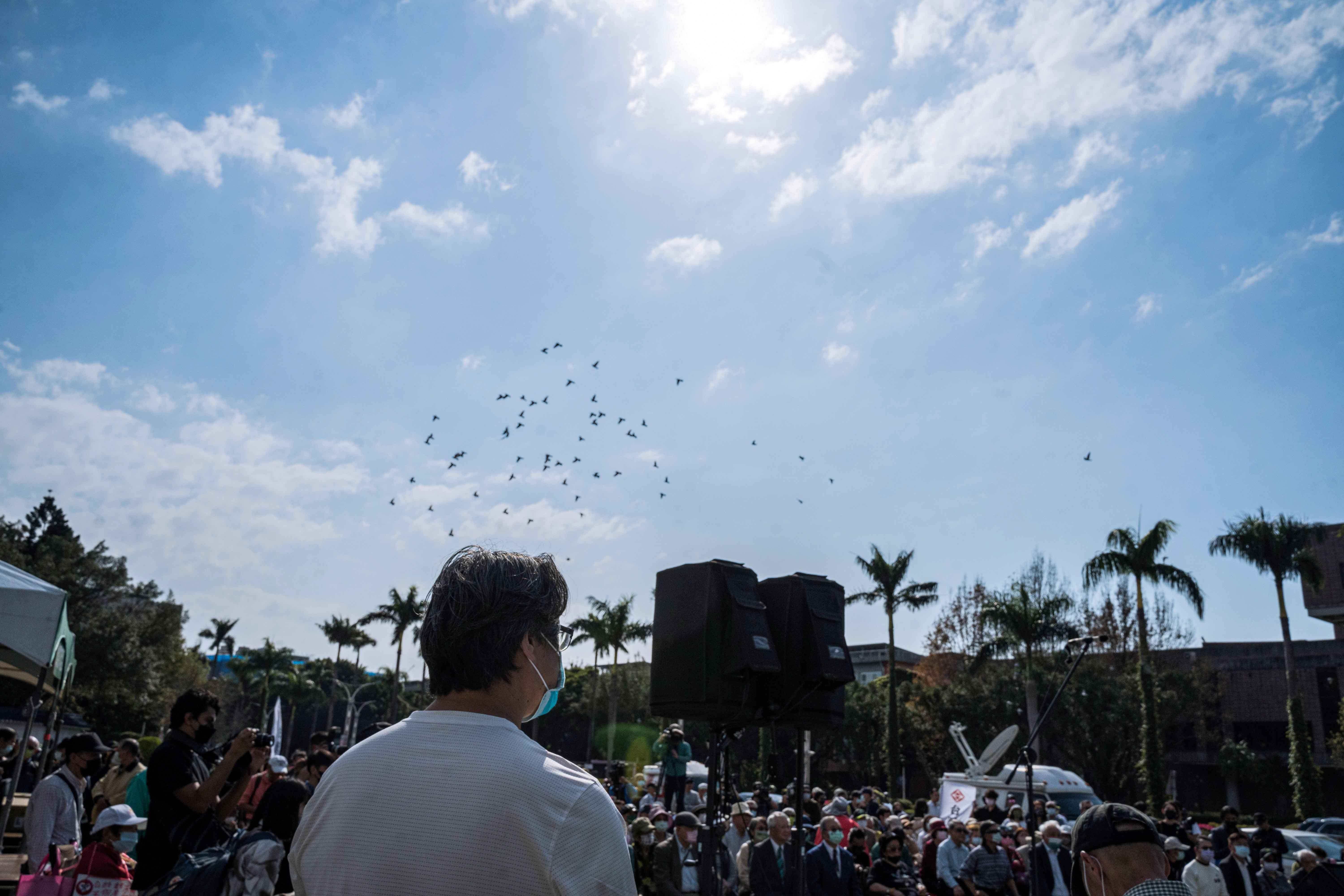 2023年2月28日，台北自由广场，台湾国家联盟自行举办二二八七十六周年纪念会。