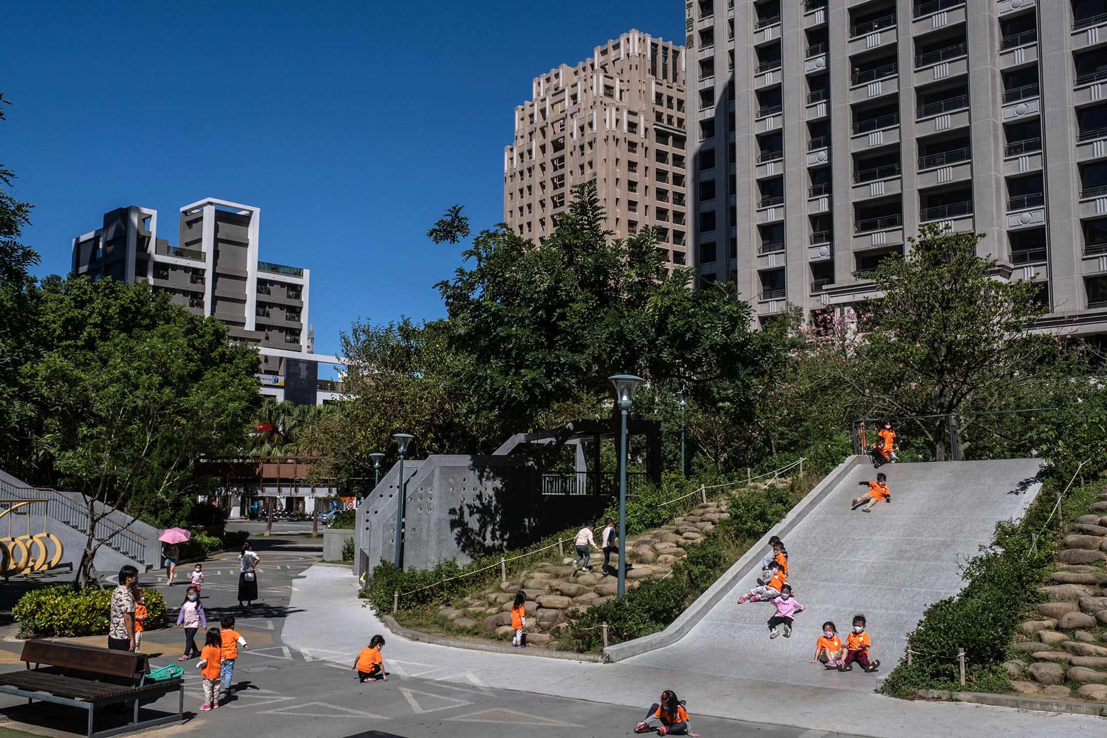 2022年11月3日，台湾新竹的住​​宅区。摄：Lam Yik Fei/Getty Images