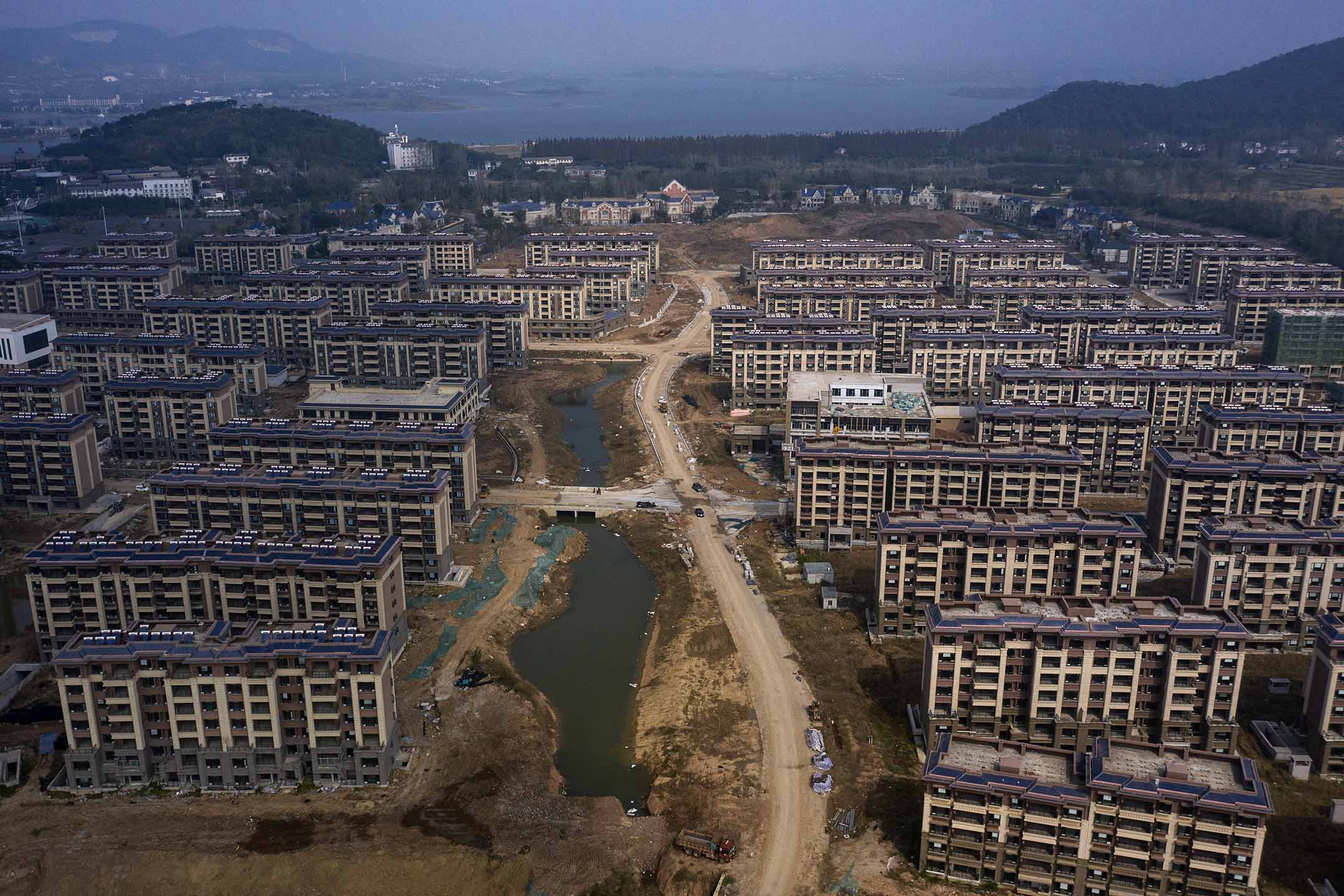 2021年10月22日，南京，中國恆大集團的開發項目。攝：Qilai Shen/Bloomberg via Getty Images