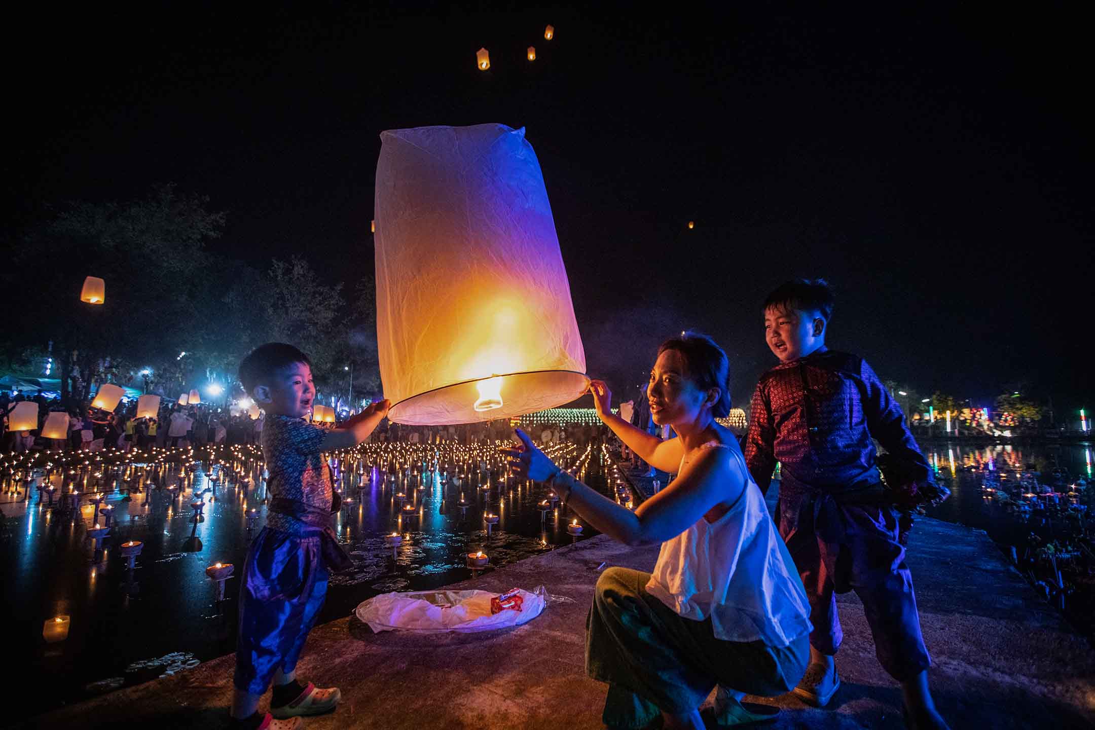 2022年11月8日，泰國清邁天燈節。攝：Guillaume Payen/Anadolu Agency via Getty Images