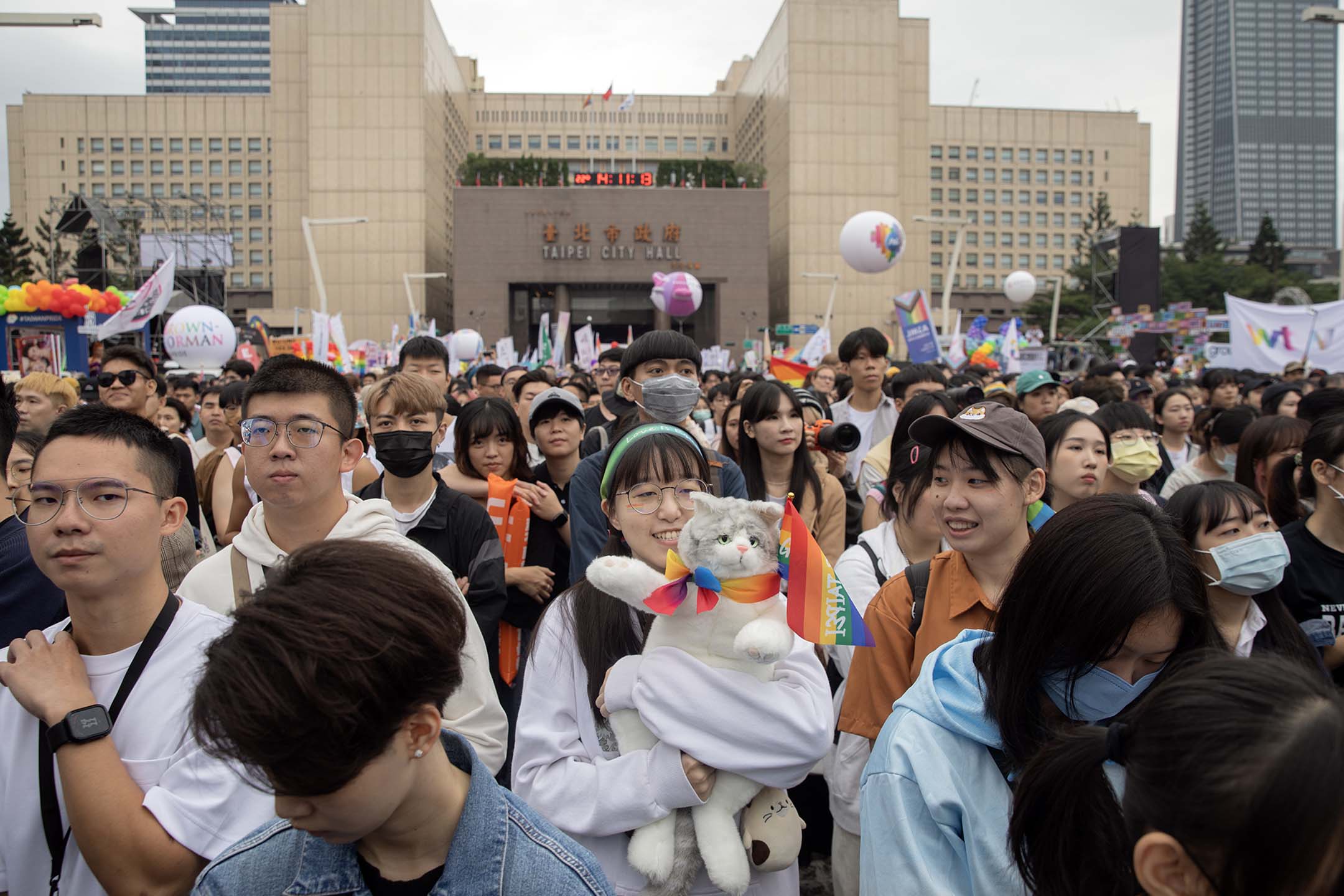 2023年10月28日，台湾同志游行。摄：陈焯𪸩/端传媒