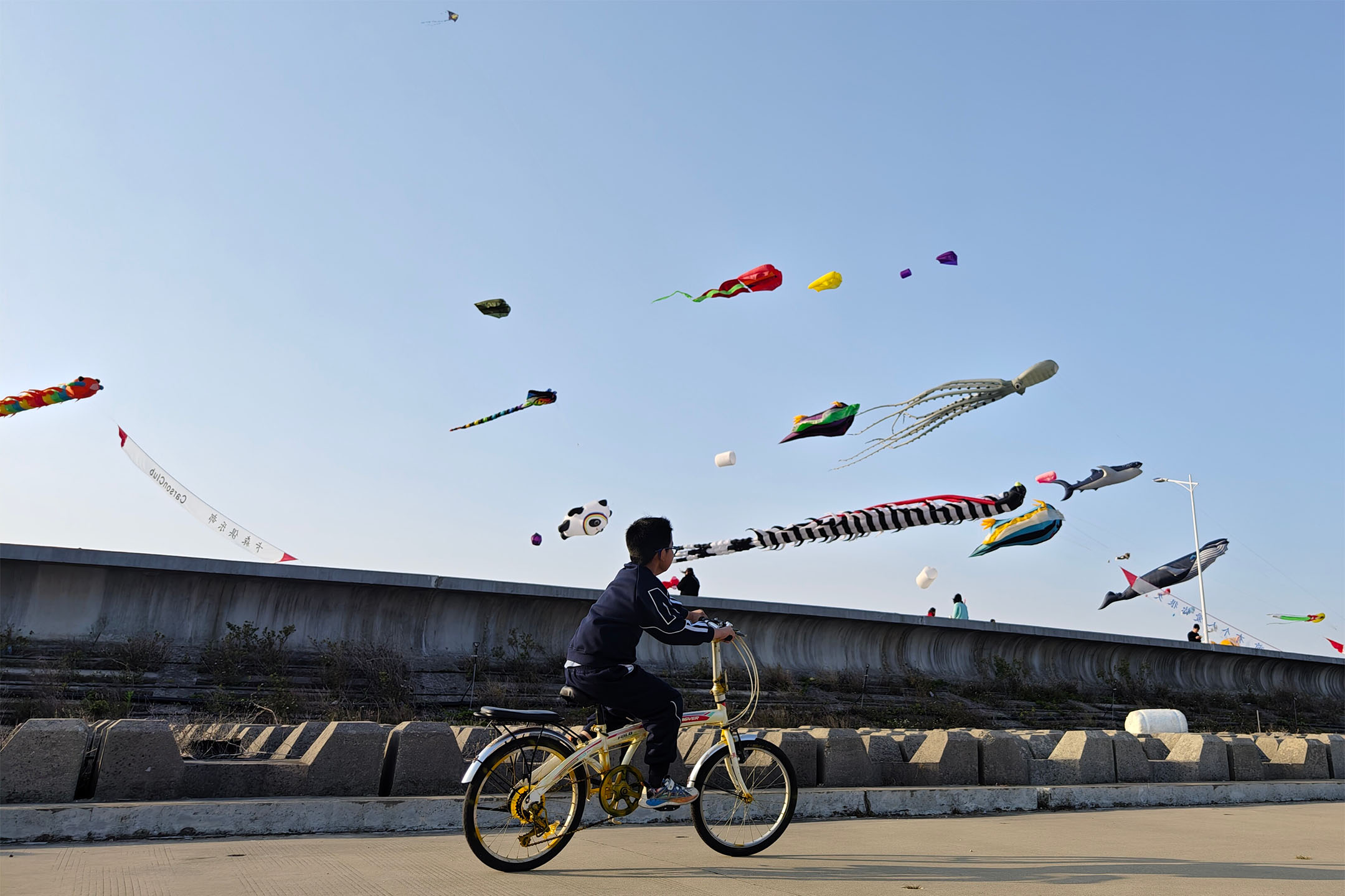 2023年3月5日，中国汕头，市民在公园放风筝。摄：Li Canrong/VCG via Getty Images