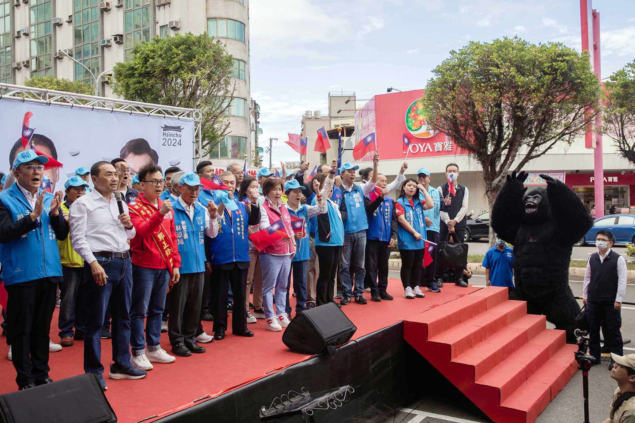 2023年11月12日，新竹，國民黨總統參選人侯友宜出席黨籍新竹市立委參選人鄭正鈐競總成立大會。攝：陳焯輝/端傳媒