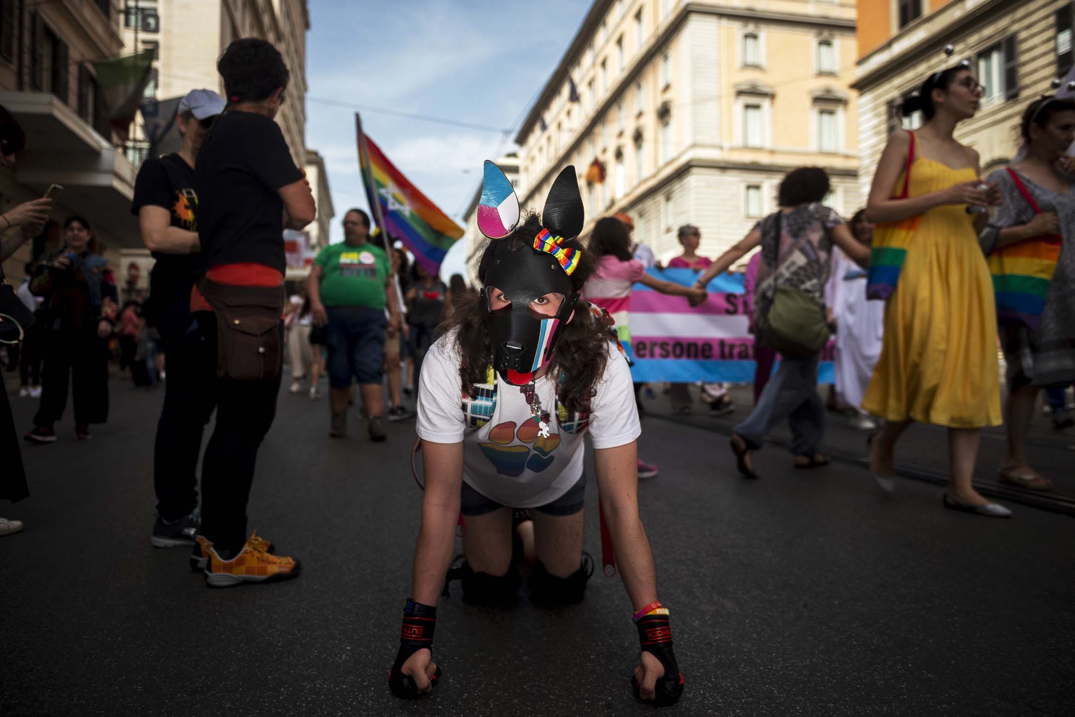 2019年6月8日，义大利罗马举行的同志游行。摄：Antonio Masiello/Getty Images