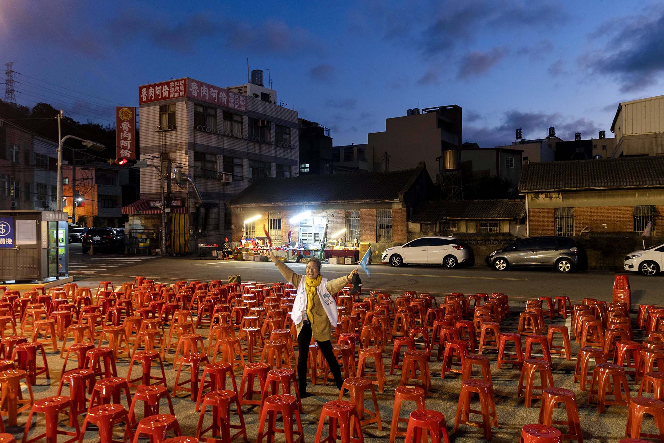 2023年12月17日，台中，民眾黨總統候選人柯文哲的競選活動。攝：陳焯煇/端傳媒