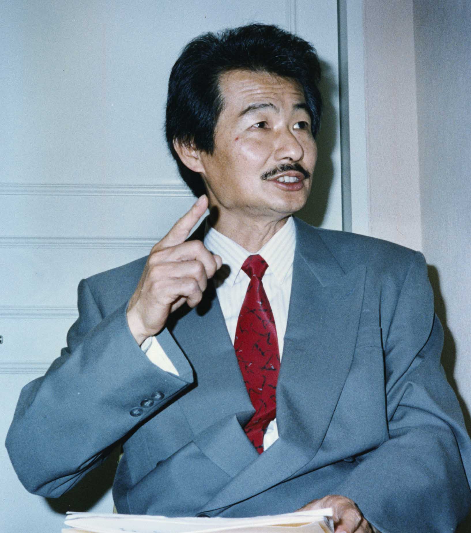 1993年4月，担任台湾立委时期的施明德。摄：Daniel Kwan/South China Morning Post via Getty Images