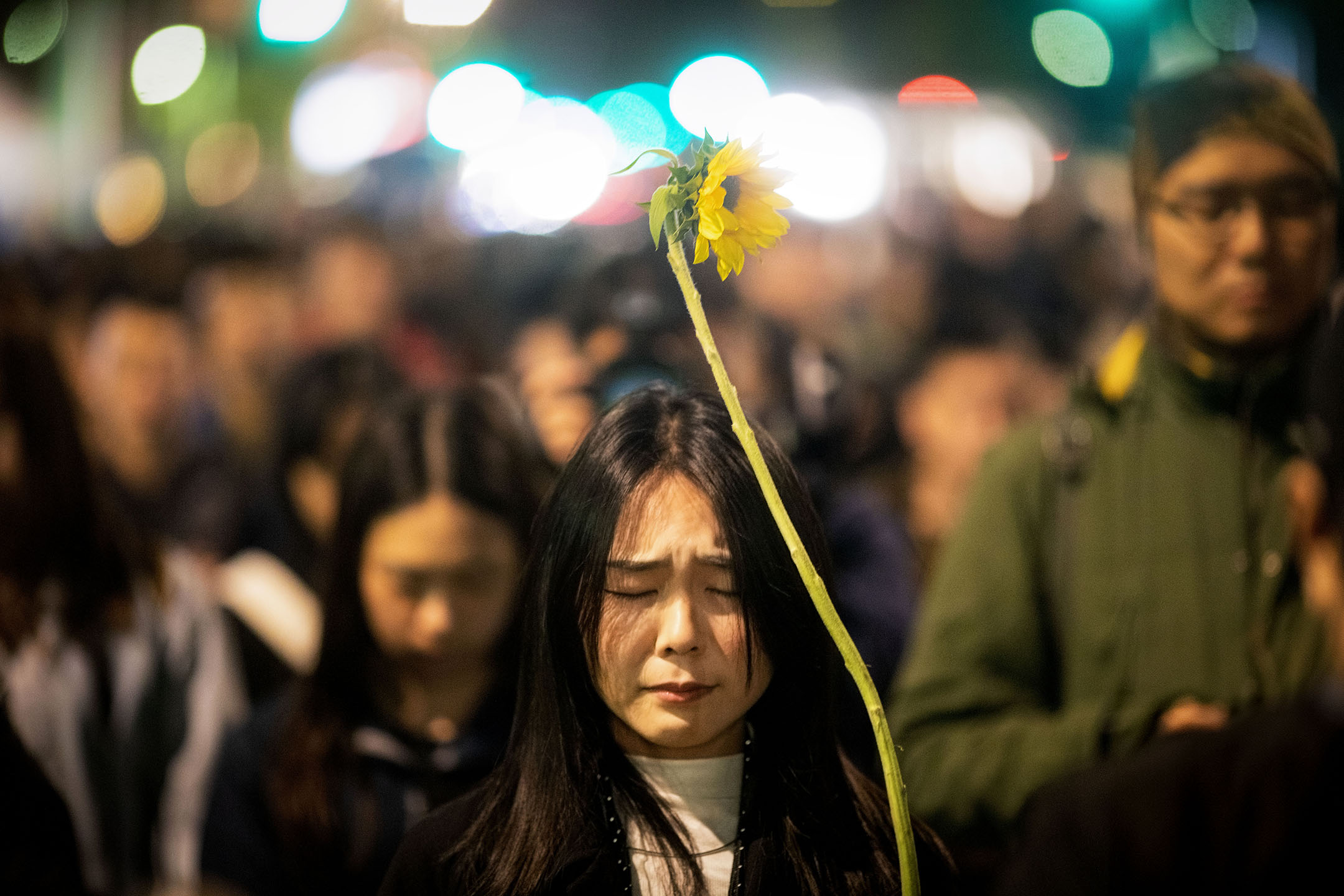 2024年3月18日，台北，太阳花学运10周年晚会。摄：陈焯煇/端传媒