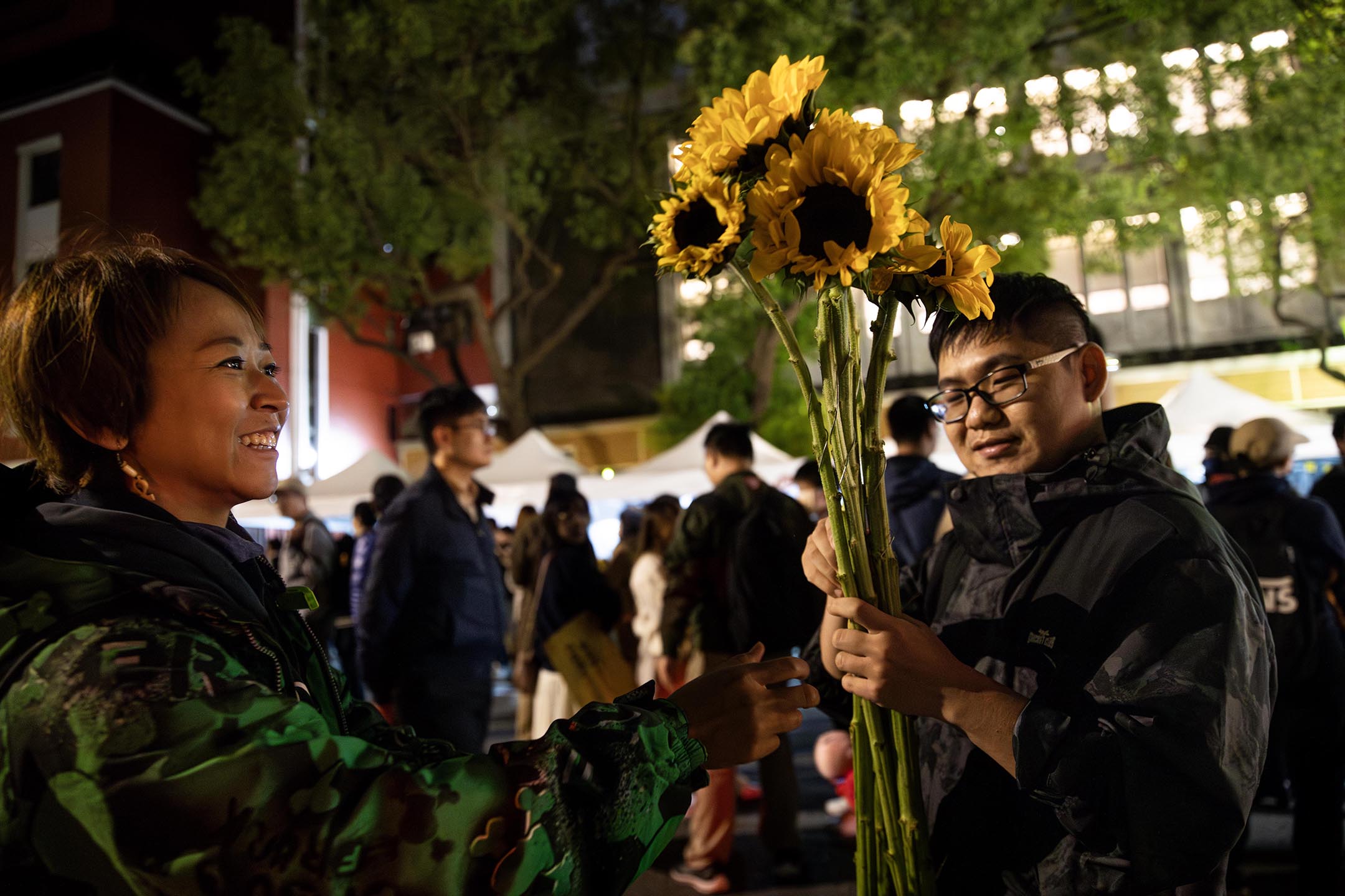 2024年3月18日，台北，太阳花学运10周年晚会。摄：陈焯煇/端传媒