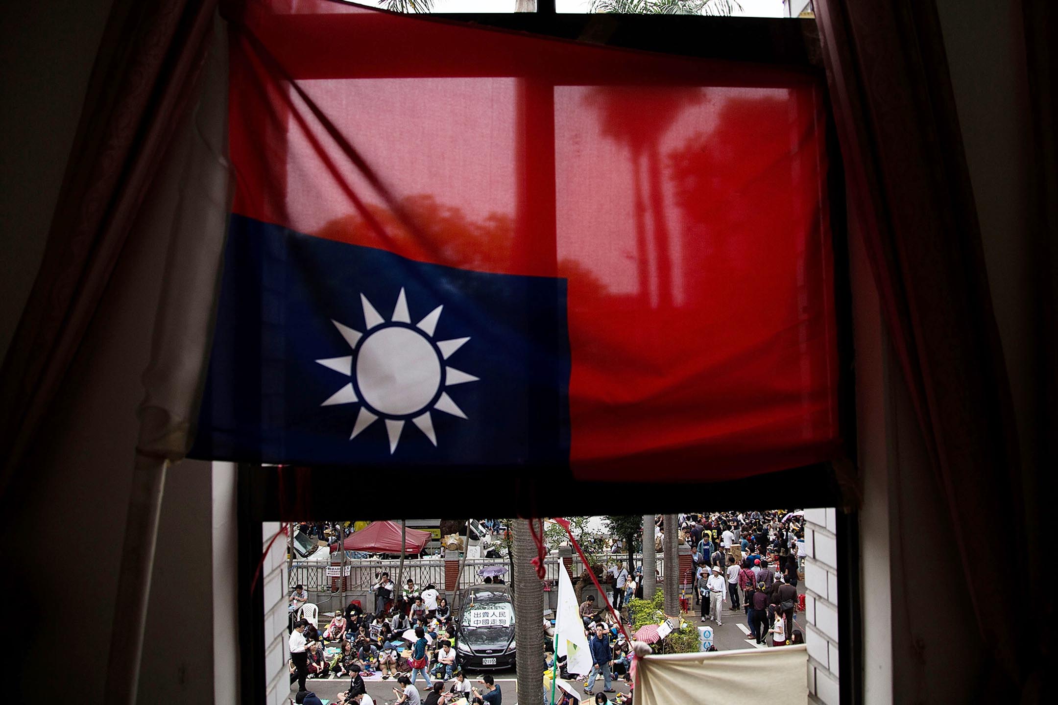 2014年3月25日，台北，學生示威者繼續佔領立法院。攝：Lam Yik Fei/Getty Images