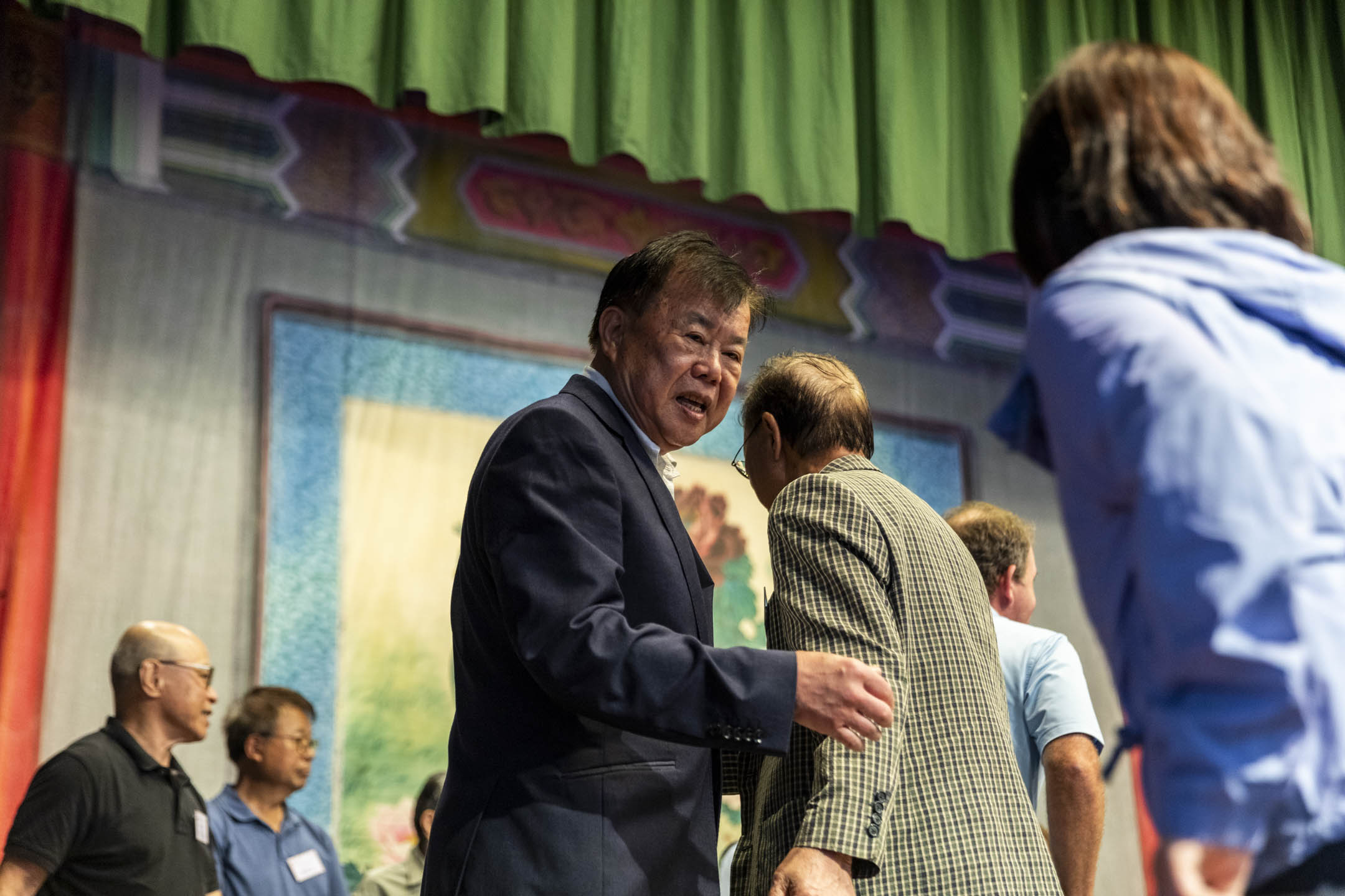 每逢天后诞，江水生都以“粮船湾旅欧同乡会”会长身份，从英国回来贺诞。摄：林振东/端传媒