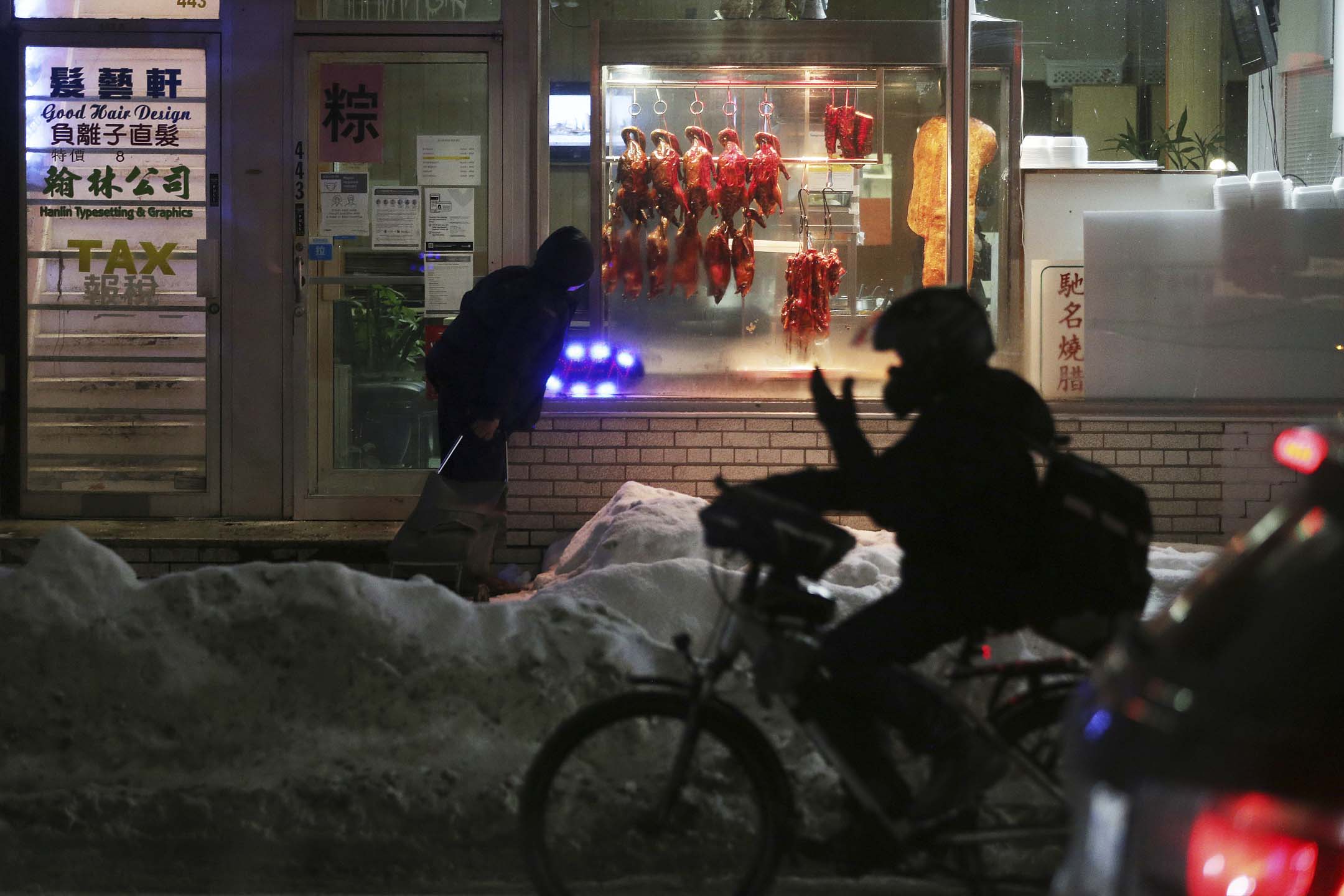 多伦多唐人街一间中式餐馆。摄：Steve Russell/Toronto Star via Getty Images