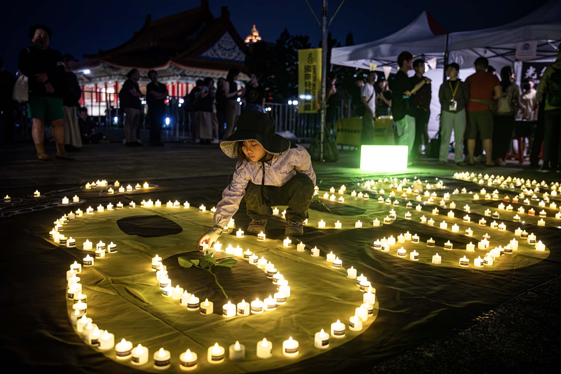 2024年6月4日，台北中正纪念堂，六四三十五周年纪念活动。摄：陈焯煇/端传媒