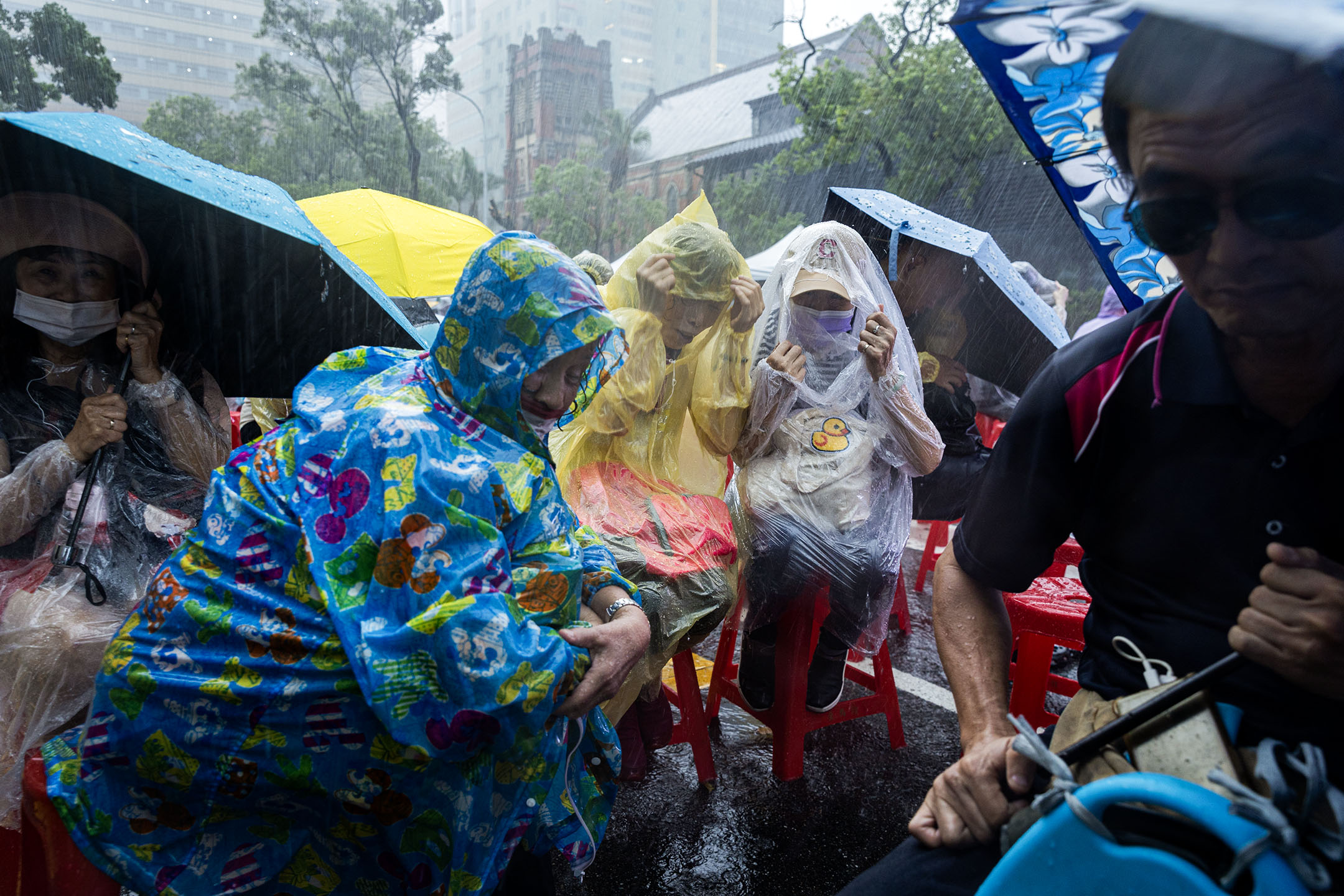 2024年6月21日，台北，公民团体发起“青鸟行动”，号召支持者到立法院外声援。摄：陈焯煇/端传媒