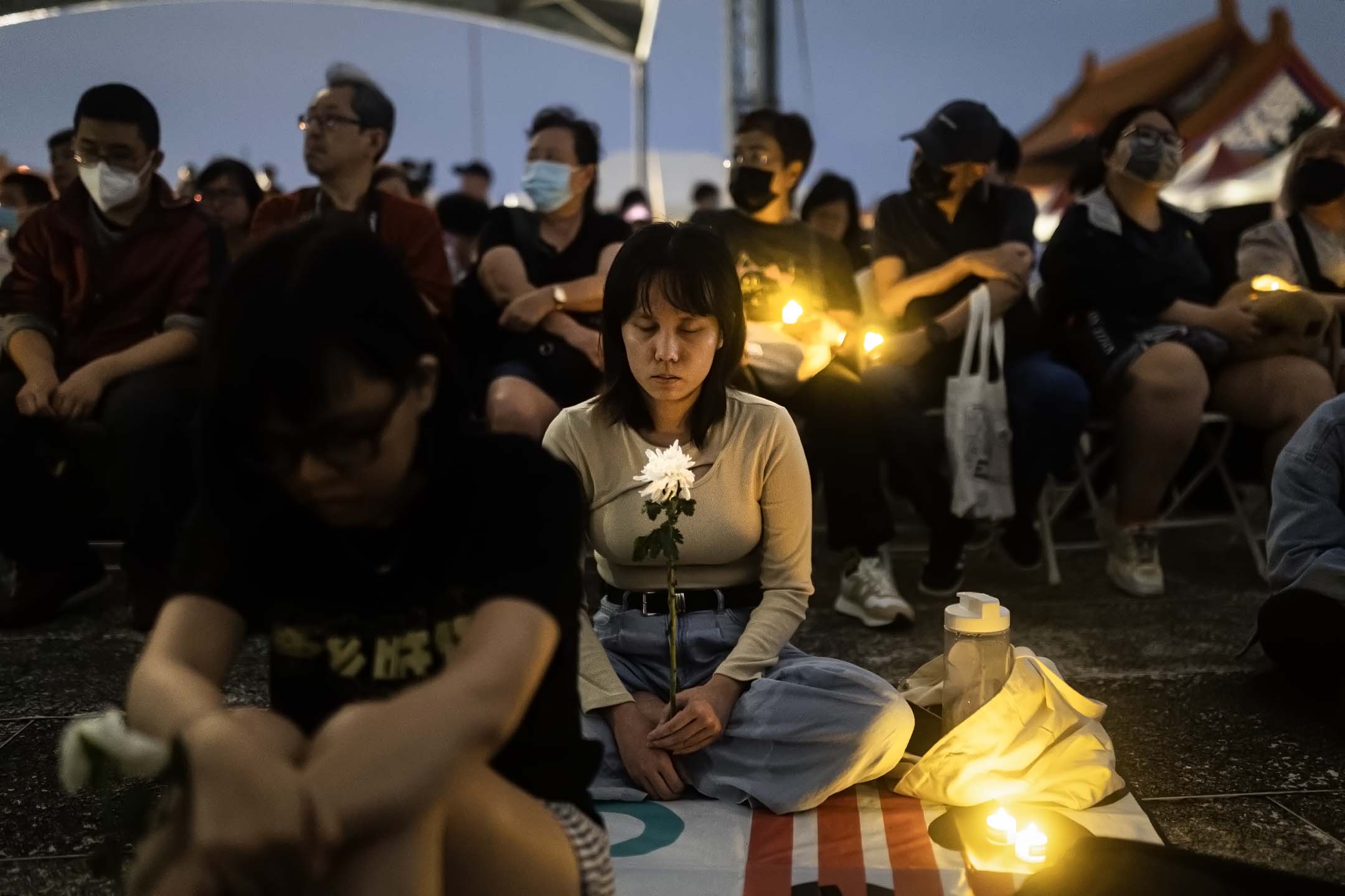 2024年6月4日，台北中正纪念堂，六四三十五周年纪念活动。摄：陈焯煇/端传媒