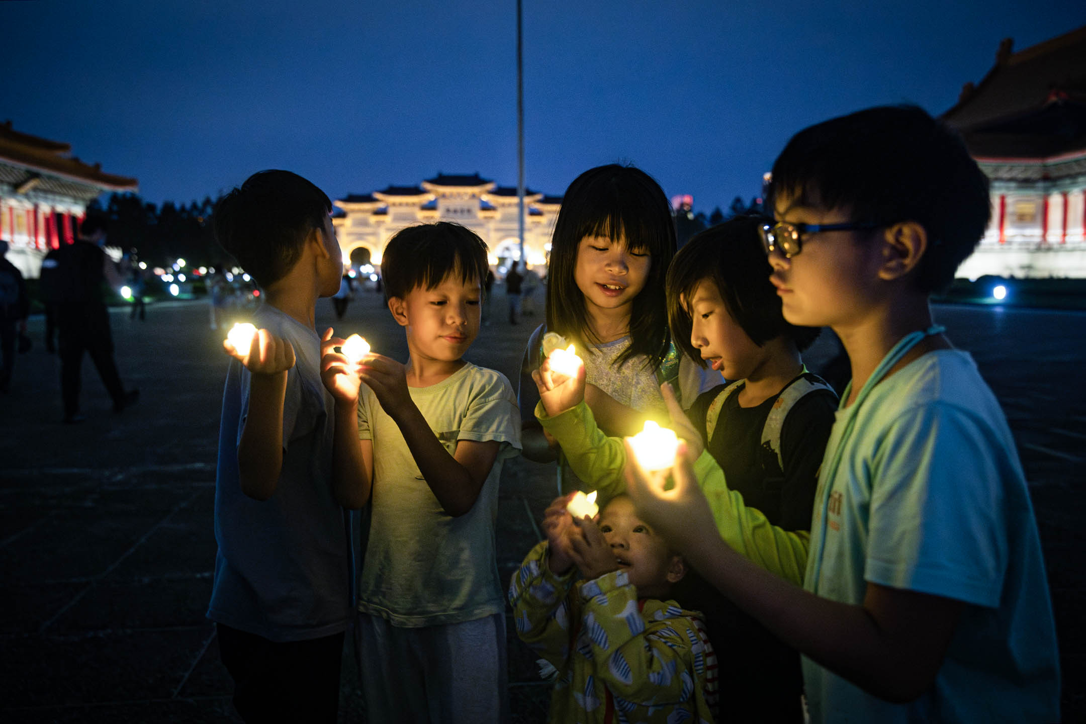 2024年6月4日，台北中正纪念堂，六四三十五周年纪念活动。摄：陈焯煇/端传媒