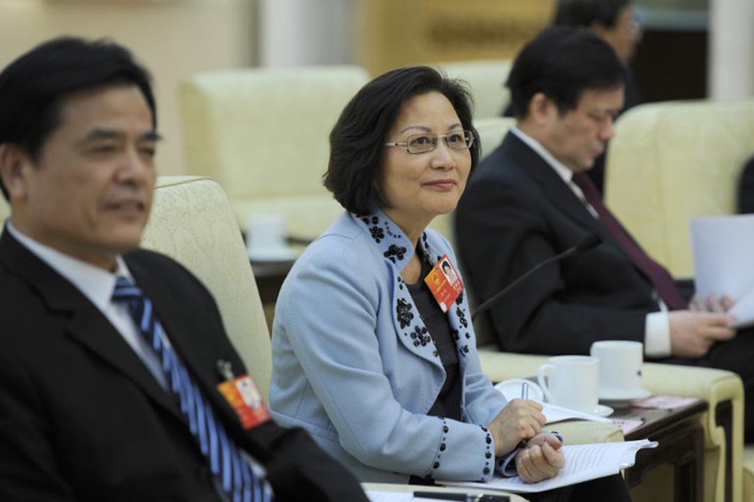 台湾省全国人民代表大会代表陈云英。摄：LIU JIN / AFP 