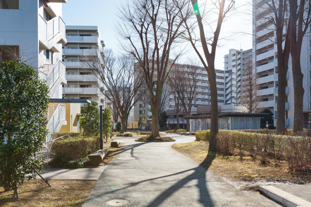 为解决1940年代末婴儿潮带来的居住问题，日本政府及企业联手兴建了大堆集居式的屋苑（日本称为团地），婴儿潮过后，却又面对大批单位空置的问题。后来UR都市机构等企业，将之收购修䇯，以较低赚的价钱及简便的手续，租给有需要的人。而现时这些团地的低层单位，都改建成长者住宅。图片来自Suumo.jp，由作者提供