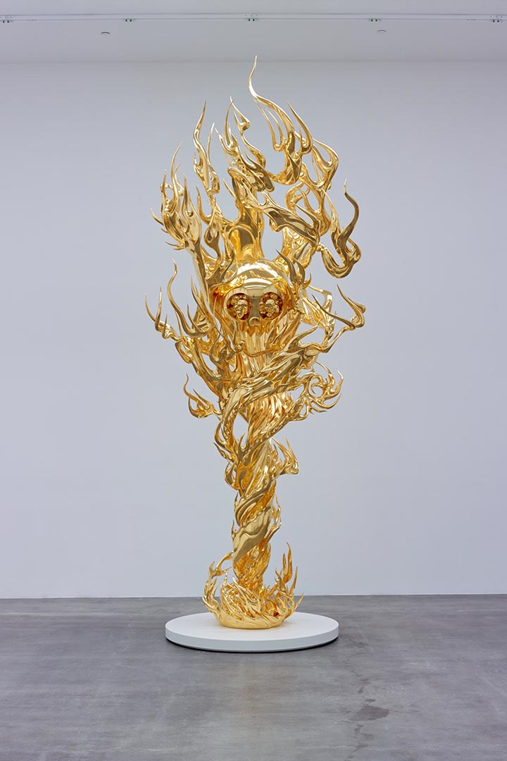 Takashi Murakami

Flame of Desire – Gold

2013

Platinum leaf on bronze

475cm

Courtesy: Blum & Poe, Los Angeles

© 2013 Takashi Murakami/Kaikai Kiki Co., Ltd. All Rights Reserved.