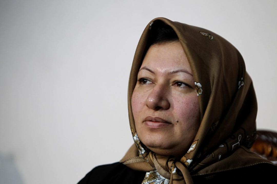 伊朗人权律师Javid Houtan Kian辩护的Sakineh Mohammadi Ashtiani。摄 : Atta Kenare/AFP