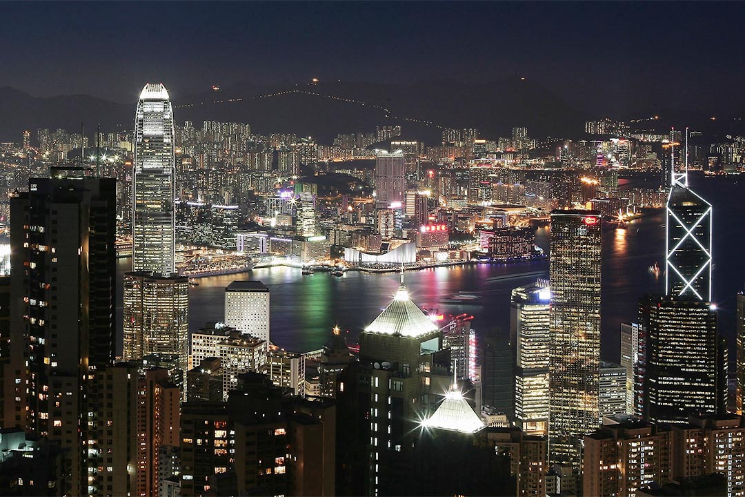 香港夜景。摄：China Photos/Getty