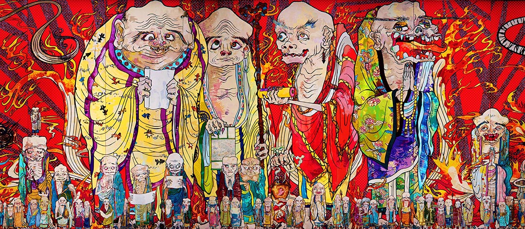 Takashi Murakami

The 500 Arhats (detail)

2012

Acrylic on canvas, mounted on board

302 x 10,000 cm

Private collection

© 2012 Takashi Murakami/Kaikai Kiki Co., Ltd. All Rights Reserved.