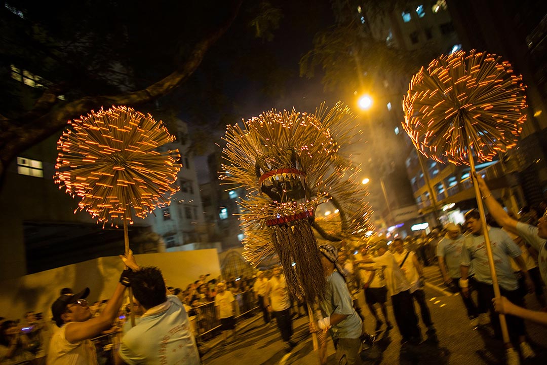 大坑舞火龙。摄：Lam Yik Fei/Getty